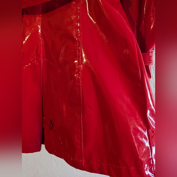 Vintage Red Trench Coat - Picture 12 of 16